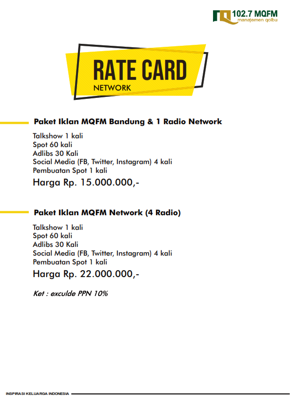 Rate Card 4