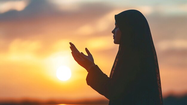 prayer-woman-worship-god-morning-with-sunrise-sky-background_752325-152587